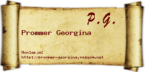 Prommer Georgina névjegykártya
